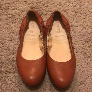 J.Crew Brown Leather Ballet Flats